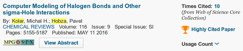 Highly cited paper